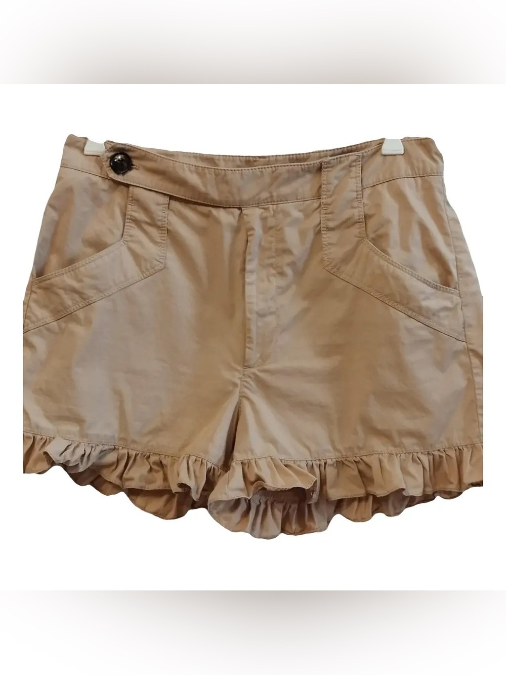 Ganni Ruffle Hem Shorts